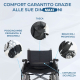 Carrozzina bariatrica | Larghezza 60cm | Fino a 225kg | Ruote rimovibili | Antiribaltamento | Semovente | Plus 225 | Mobiclinic - Foto 6
