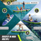 Tavola da paddle gonfiabile | 315x78x15cm | Max 150kg | Pagaia regolabile | Sicuro | Zaino e pompa | Cucitura | Mobiclinic - Foto 4
