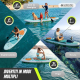Tavola da surf gonfiabile | 320 x 83 cm |Pagaia regolabile | Pompa | Cintura di sicurezza | Zaino da viaggio | Lilo | Mobiclinic - Foto 3