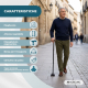 Bastone pieghevole | Per destrorsi | Altezza regolabile | Impugnatura ergonomica | Puntale antiscivolo | FlexGo | Mobiclinic - Foto 3