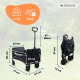 Carrello da trasporto spiaggia giardino | Maniglia regolabile | 71x47x67cm| Pieghevole | Ruote 360º | Duna Basic | Mobiclinic - Foto 1