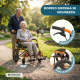 Sedia a rotelle pieghevole | Alluminio | Freno a leva | Poggiapiedi | Braccioli | Arancione | Piramide | Mobiclinic - Foto 6