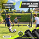 Porta da calcio | 240 x 160 x 85 cm | Rete con corda di tensione | Protezione imbottita | Acciaio | Benji | Mobiclinic - Foto 4