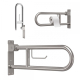 Maniglione pieghevole per bagno | Porta carta igienica | Doppia barra | Fino a 250 kg | Acciaio | Hood | Mobiclinic - Foto 1