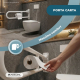 Maniglione pieghevole per bagno | Porta carta igienica | Doppia barra | Fino a 250 kg | Ferro | Bianco | Robin | Mobiclinic - Foto 5