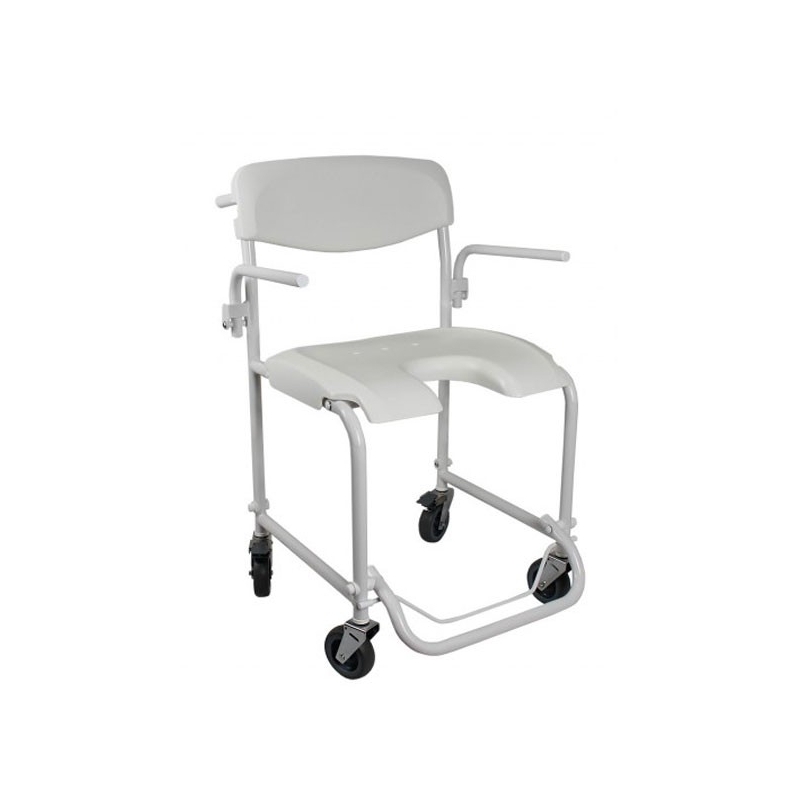 Minimalist Shower Chair With Wheels And Brakes with Simple Decor