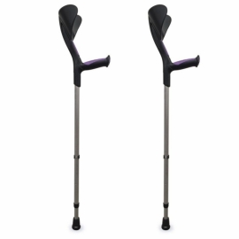 2 Advance Crutches Pack | Anatomic Rubber Handle | Purple