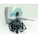 Metalen gratis opvouwbare rolstoel voor röntgenfoto's (breedte 65 cm) - Foto 1