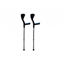 2 Advance Crutches Pack | Anatomic Rubber Handle | Blue
