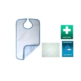4 layer reusable absorbent bib for adults