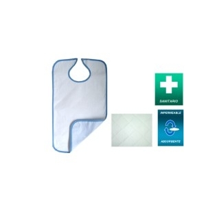 4 layer reusable absorbent bib for adults