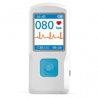 Mobiclinic | Draagbaar elektrocardiografisch apparaat | Hartslagmeter | MB10 | Draagbaar ECG | Met kleurenscherm |