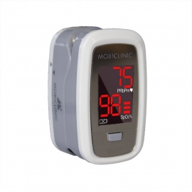 Saturatiemeter | Vinger Pulse Oximeter | OLED scherm | Polsslag ( hartslagfrequentie ) en staafdiagram | PX-02 | Mobiclinic