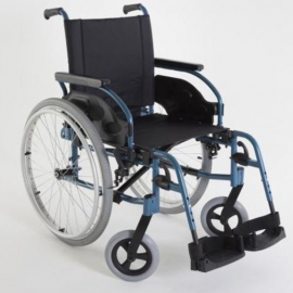 Action1R 24" massief stalen rolstoel in blauw