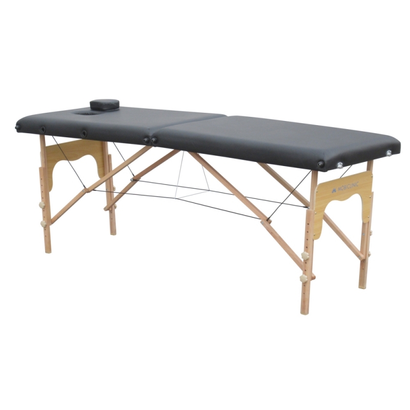 ticket Dollar Hertellen Inklapbare massagetafel | Hout | Draagbaar | 180x60 cm | Massage | Zwart |  CM-01 Basic | Mobiclinic