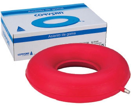 Rubber zitting, opblaasbaar, natuurrubber, diverse maten