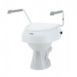 Toilet Seat Elevator | With Lid and Armrests | White | Aquatec 900 | Invacare