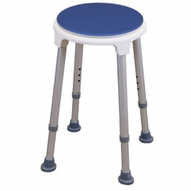 Draaibare douchebank | Blauwe stoel | Tot 110kg