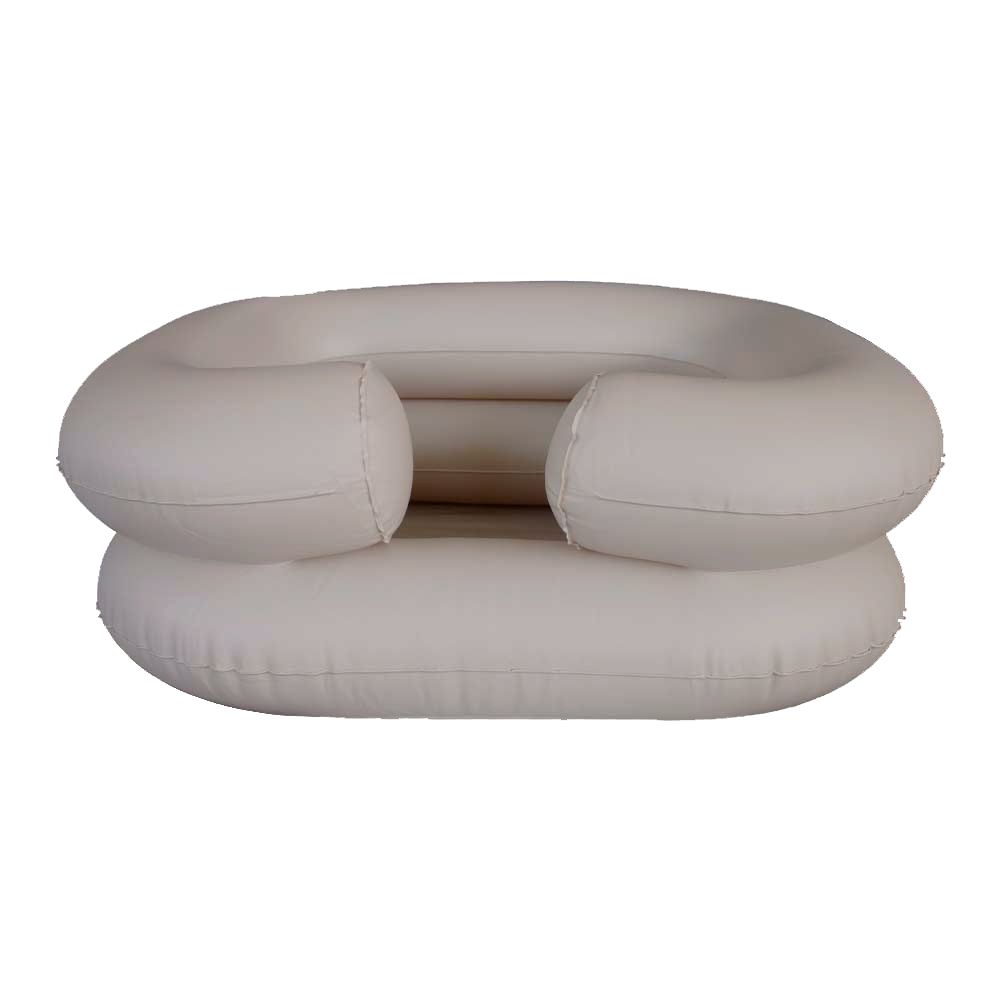 Opblaasbare hogedrukreiniger, met afvoerbuis en handpomp, white, mobiclinic