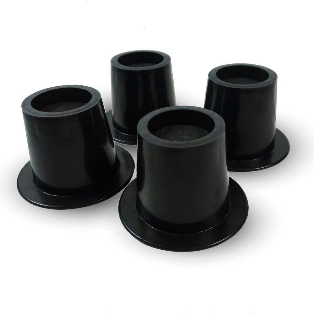 Bed, en stoelverhogers van 10 cm, pack 4 stuks, zwart