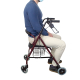 Rollator | Opklapbaar | Stuurremmen | 4 wielen | Zitting en rugleuning | Bordeaux | TURIA | Clinicalfy - Foto 10