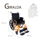 Opvouwbare rolstoel | Orthopedisch | Opvouwbare armleuningen | Oranje | Giralda | Mobiclinic - Foto 6