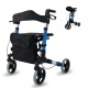 Rollator lichtgewicht opvouwbaar | Verstelbaar | Zitting en rugleuning | Lichtblauw | Trajano | Deluxe | Mobiclinic - Foto 1