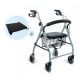 Pack Alhambra Plus | Aluminium rollator | Grijs | Opvouwbaar | Anti-decubituskussen | Visco-elastisch | Mobiclinic - Foto 1