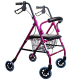 Pack Escorial Plus | Opvouwbare rollator | Roze | Remmen op hendels | Anti-decubituskussen | Visco-elastisch | Mobiclinic - Foto 2