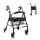 Set van opvouwbare rolstoel en anti decubitus kussen voor rolstoelen | Aluminium| Bordeaux | Escorial Plus | Mobiclinic - Foto 1