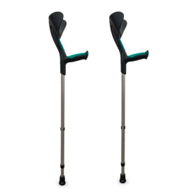 2 Advance Crutches Pack | Anatomic Rubber Handle | Green