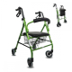 Rollator | Inklapbaar en verstelbaar | Aluminium | Met mandje en zitting | Met remmen | Groen | Escorial | Mobiclinic - Foto 1