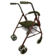 Rollator | Opklapbaar | Aluminium | Zitting en rugleuning | Bordeaux | Paterna| Clinicalfy - Foto 3