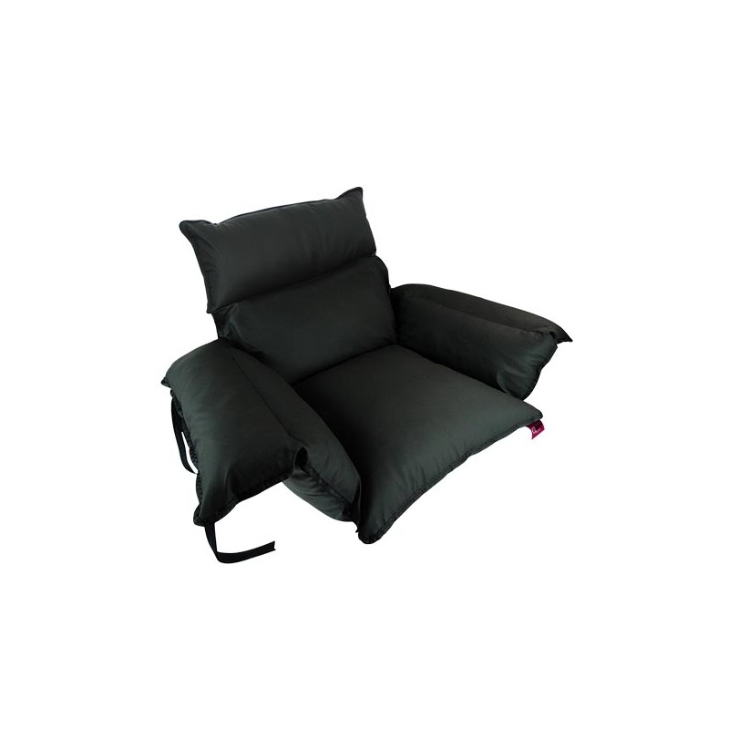 Gewatteerde stoelhoes saniluxe, grafiet, afmetingen, 52 x 50 x 45 cm, waterproof doorluchtbaar anti-bacterieel materiaal