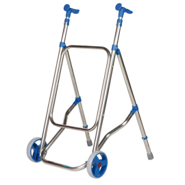 Tweewielige rollator | Hoge rollator | Opvouwbaar | Verstelbaar | Aluminium | Blauw | CAR | Forta