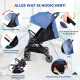 Kinderwagen |Compact |Opvouwbaar |Enkele hendel |Voor op reis |Verstelbare voetsteun |Max. 15kg |Blauw |Trip | Mobiclinic - Foto 4