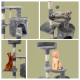 Krabpaal voor katten | Medium | Krabpaal | 3 hoogtes | 40x40x112 cm | Beige | Silvestre | Mobiclinic - Foto 3