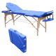 Massagetafel inklapbaar | Opvouwbaar | Hout | Draagbaar| CM-01 PLUS | 186x60 cm | Blauw | Mobiclinic - Foto 1