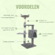 Krabpaal voor katten | Medium | Krabpaal voor katten | 3 hoogtes | 40x40x112 cm | Lichtgrijs | Silvestre | Mobiclinic - Foto 11
