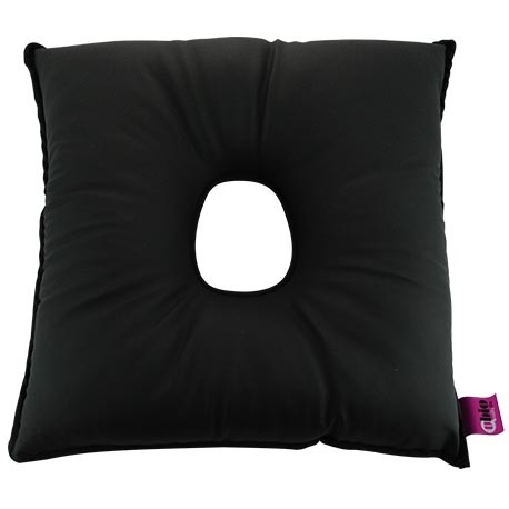 Waterdicht anti-decubituskussen, vierkant met gat, aanpasbaar aan alle stoelen en fauteuils, grafiet, saniluxe