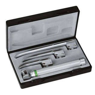 Set van Ri-Integral Miller laryngoscope F.O. Baby met messen No. 0, 1 en 2