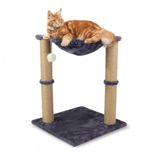 Krabpaal voor katten | Met hangmat | 40 x 40 x 50 cm | Lichtgewicht | Bestand | Max. 10 kg | Milo | Mobiclinic