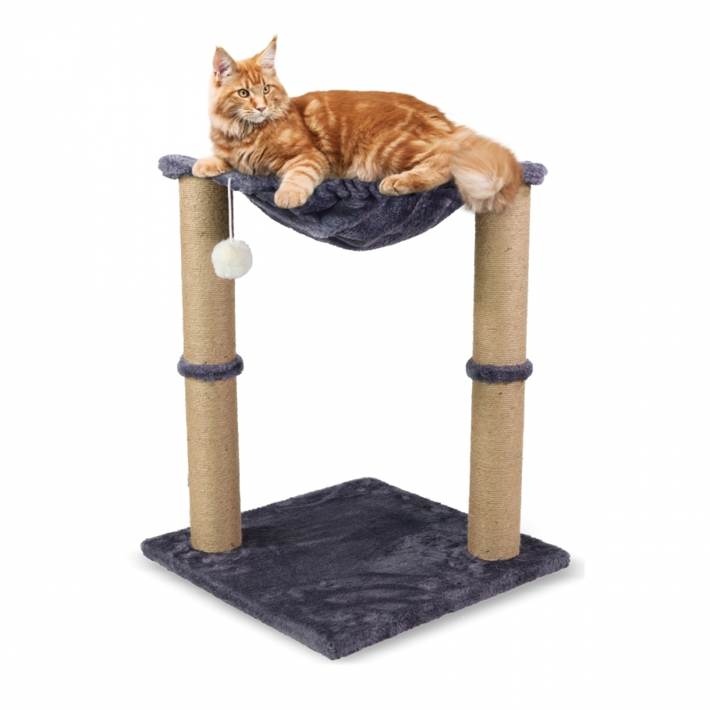 Krabpaal voor katten, met hangmat, 40 x 40 x 50 cm, lichtgewicht, bestand, max, 10 kg, milo, mobiclinic