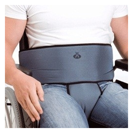 T-shaped wheelchair belt with buckles