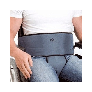 T-shaped wheelchair belt with buckles