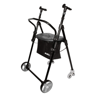 Rollator | 4 wielen | Opvouwbaar | Kleur: Zwart | Air on Plus | FORTA