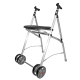 Rollator met wielen | Opvouwbaar | Aluminium | Stoel | Zwart | ARA-C | Forta - Foto 1