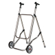 Tweewielige rollator | Verstelbaar | Hoog | Aluminium | Kleur: Zwart | CAR | Forta - Foto 1