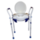 Toilet Seat Elevator with Lid, Adjustable Legs and Armrests, Up to 150 Kg - Foto 2