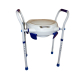Toilet Seat Elevator with Lid, Adjustable Legs and Armrests, Up to 150 Kg - Foto 5